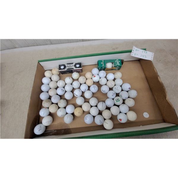 70x Assorted Golf Balls Including Callaway, Titleist, Nike, Spalding, Ram, and More