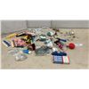 Image 1 : Sewing and Craft Supplies: Embroidery Floss, Ribbons, Brooches, and More