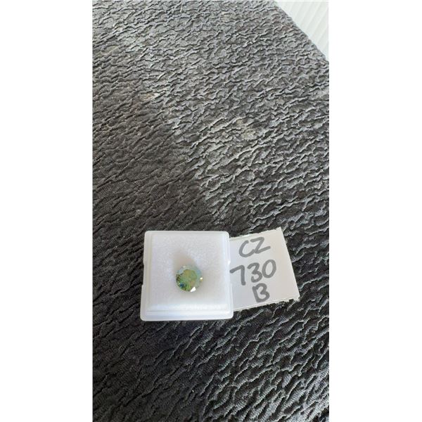 2.0 Carat Turquoise Moissanite Gemstone, Round Brilliant Cut, VVS1 Clarity with GRA Report