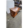 Image 2 : Wooden End Table with Single Drawer and Lower Shelf, Silver-Toned Pull Handle 30 x 31 x 19.6"