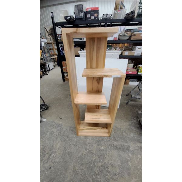 Ambrosia Maple Asymmetrical Open Display Shelf Unit 60 x 24 x 12"