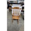 Image 2 : Wooden Spindle Back Rocking Chair with Carved Scroll Design