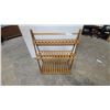 Image 1 : Three-Tier Folding Bamboo Slatted Storage Shelf 28" Wide