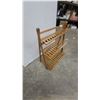 Image 2 : Three-Tier Folding Bamboo Slatted Storage Shelf 28" Wide