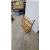 Image 4 : Three-Tier Folding Bamboo Slatted Storage Shelf 28" Wide