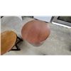 Image 3 : Mid-Century Modern Round End Table with Sculpted Base and Cylindrical Pedestal Table 2× Biggest 21