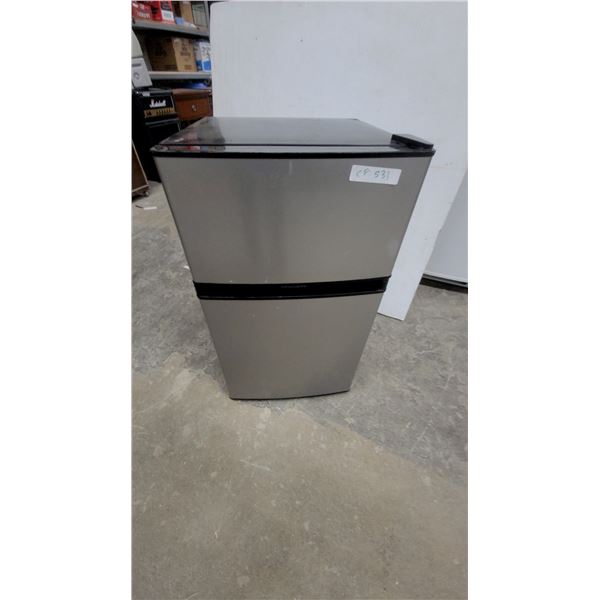 Frigidaire Compact Two-Door Refrigerator with Top Freezer, Stainless Steel Look Doors