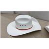 Image 5 : Pair of Smithbilt Calgary Stampede White Cowboy Hats with Red Hatbands