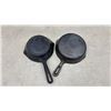 Image 5 : Set of Four Cast Iron Skillets, 9, 7, 5 & 4"