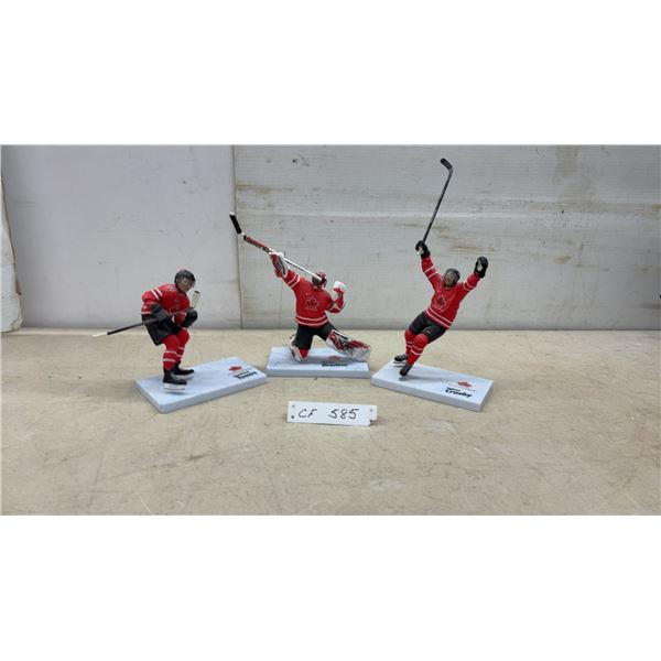Team Canada Hockey Figurines, Jonathan Toews, Martin Brodeur, and Sidney Crosby