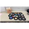 Image 1 : Vintage 45 RPM Carrying Case with Assorted 45 RPM Vinyl Singles and More