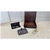 Image 1 : Bombay Silver-Tone Napkin Holders with Red Stones, Treasure Box, Bacardi Baseball with Sound and