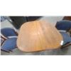 Image 3 : Mid-Century Modern Teak Extendable Dining Table with 4 Blue Upholstered Chairs 29 x 38 x 38"