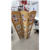 Image 2 : Three-Panel Folding Wooden Photo Screen with Natural Finish