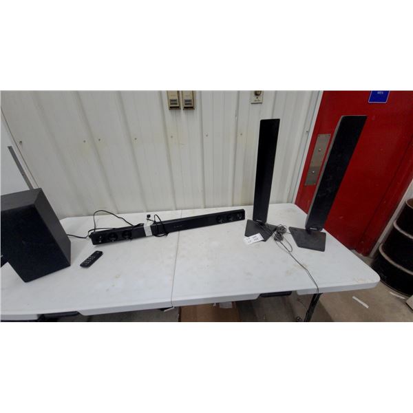 LG Convertible Sound Bar with Wireless Subwoofer and Sony Tower Speakers