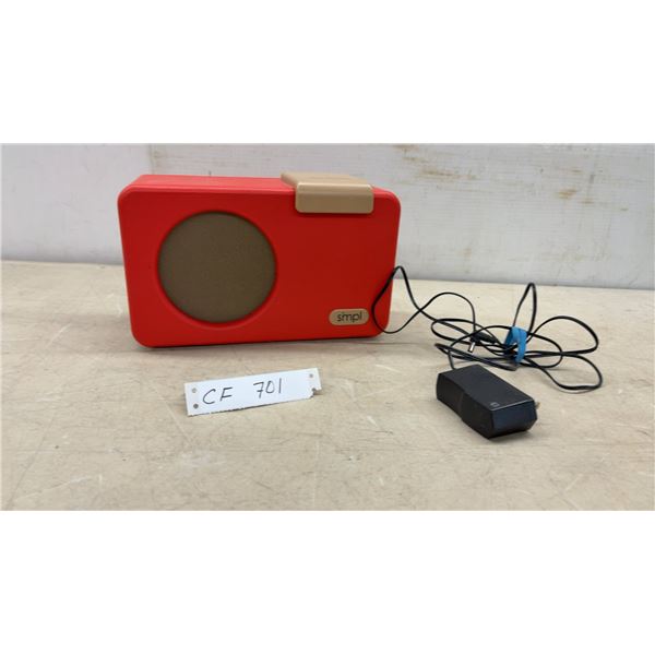Smpl Simple Music Player Model PA-554-100 with Power Adapter