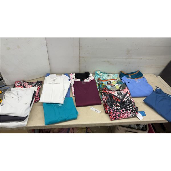 Dickies EDS Essentials Medical Scrub Tops in Assorted Colors and Patterns, Assorted Sizes