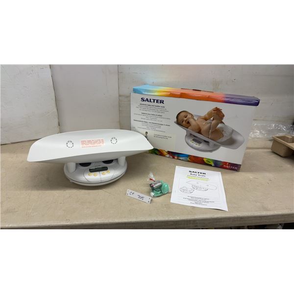 Salter Electronic Baby and Toddler Scale with Removable Tray and Instructions