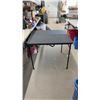 Image 2 : Black Portable Folding Table with Metal Legs, 28 x 34 x 34"