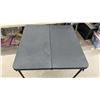 Image 4 : Black Portable Folding Table with Metal Legs, 28 x 34 x 34"