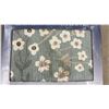Image 3 : Wyatt & Ash Machine Washable Area Rug, 63 x 89", Teal Floral Pattern