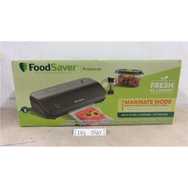 FoodSaver Preserve Vacuum Sealing System with Marinate Mode and Starter Kit