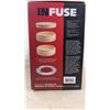 Image 3 : Infuse 4-Piece Bamboo Steamer Set with Stainless Steel Ring
