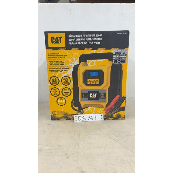 CAT 2500A Lithium Jump-Starter with 120 PSI Air Compressor and USB Power Bank