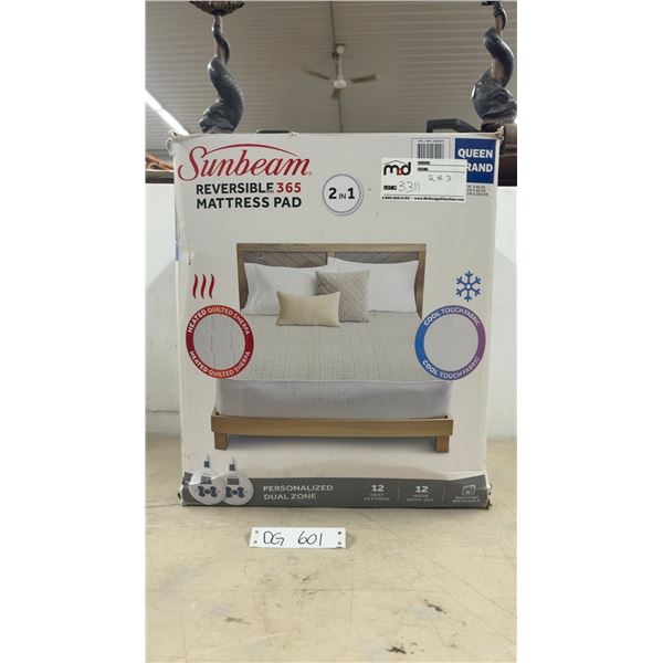 Sunbeam Reversible 365 2-in-1 Queen Heated & Cooled Mattress Pad with Dual Zone Controls