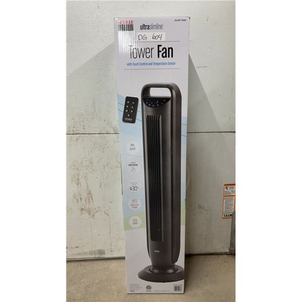 Seville Classics Ultraslimline Tower Fan with Touch Control and Temperature Sensor