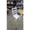 Image 5 : IKEA Bjursta Drop-Leaf Table with Two White Wooden Dining Chairs
