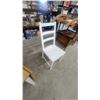Image 6 : IKEA Bjursta Drop-Leaf Table with Two White Wooden Dining Chairs