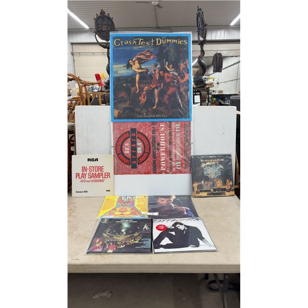 6 LP Records Including Three Dog Night Live at Forum, Zappacosta, Morgan Cryar and 2 Posters