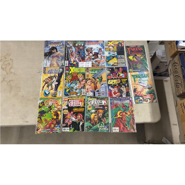 Gen 13, Generation X, the Vision, X-Factor, X-Force, Exiles, and Tarzan Comic Book Issues