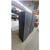 Image 4 : Two TSS Double-Door Storage Cabinets with Silver Trim and Metal Handles 74 x 31 x 20" Wobbley