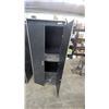 Image 7 : Two TSS Double-Door Storage Cabinets with Silver Trim and Metal Handles 74 x 31 x 20" Wobbley