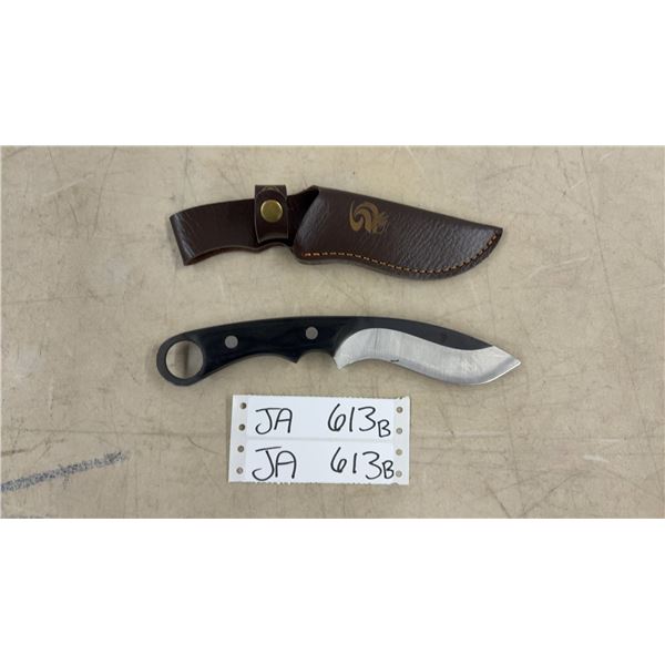 Scorpion Foxed Blade Skinner Knife Total Length About 9" & Blade Is 4.5"