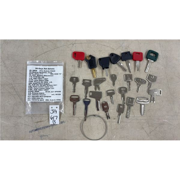 24 New Equipment Ignition Keys