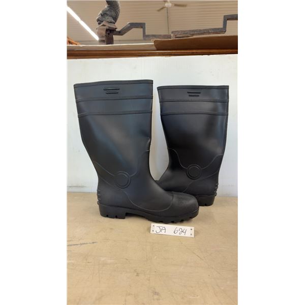 Steel Toe Rubber Boots - Size 10