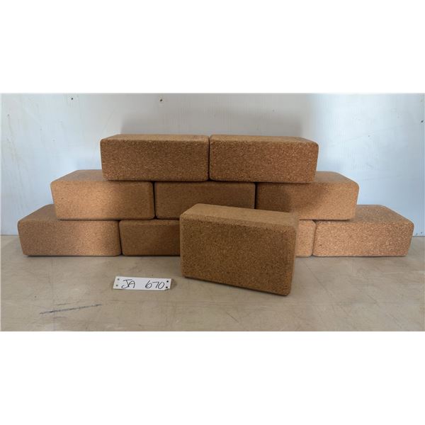 Lot of 10 Cork Blocks - Used for Yoga