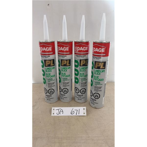 4 Tubes of Construction Adhesive