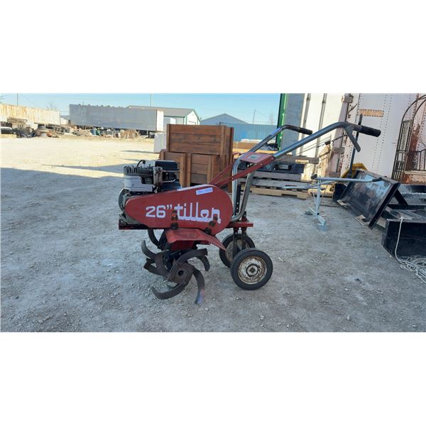 26" Motomower Gas-Powered Garden Tiller, 5HP Briggs & Stratton. Needs Carb Work / Carb Kit. Oil