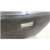 Image 7 : Gray Leather Power Recliner Chair with Contrast Stitching and Power Cord - Works