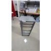 Image 4 : Gracious Living Five-Drawer Clear Plastic Storage Unit with Grey Frame and Casters 34 x 16 x 13"