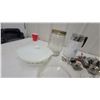 Image 2 : Pyrex Spring Blossom Casserole, CorningWare Blue Cornflower Percolator, Cookie Cutters, and More