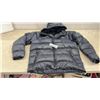 Image 1 : Under Armour Storm Hooded Puffer Jacket, Dark Grey / Blue Men's Size Extra Large