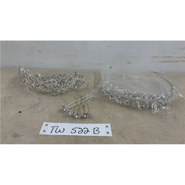 New Fashion Jewellery - Tiara, 2 Headbands, and Hair Pins