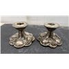 Image 2 : Viking Silver-Plated Candlesticks Pattern 804 with Grape Leaf Bases, 2 Cups