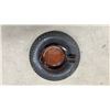 Image 2 : Dominion Royal Heavy Duty Tire Ashtray with Amber Glass Insert, 1 Cigarette Holder on Ashtray