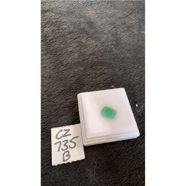 2.9-Carat Natural Untreated Emerald, Emerald Cut, 8.2mm x 9.8mm